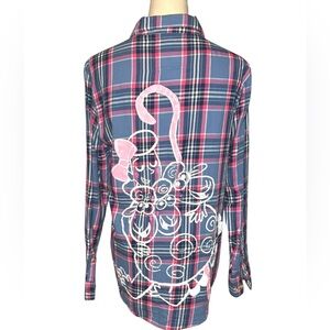 Cakeworthy Disney Toy Story 4 Bo Peep Plaid Button-Up Shirt Ladies S